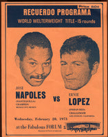 NAPOLES, JOSE-ERNIE LOPEZ OFFICIAL PROGRAM (1973)