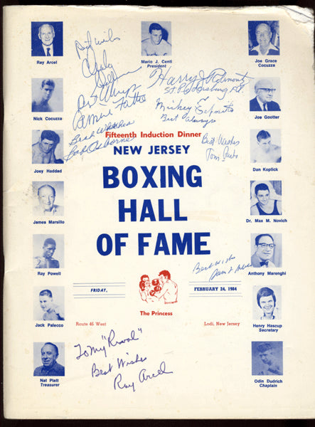 NEW JERSEY HALL OF FAME INDUCTION PROGRAM (1984-SIGNED BY RAY ARCEL)