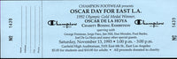 DE LA HOYA, OSCAR & GEORGE FOREMAN CHARITY SPONSORED FULL TICKET (1993)