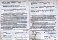 HOLYFIELD, EVANDER & HASIM RAHMAN SIGNED FIGHT CONTRACTS (2002)