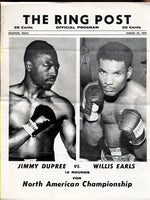 DUPREE, JIMMY-WILLIS EARLS OFFICIAL PROGRAM (1970)