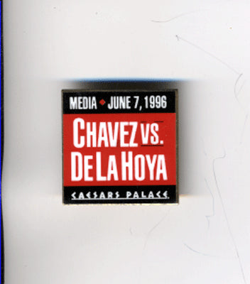 DE LA HOYA, OSCAR-JULIO CESAR CHAVEZ I PRESS PIN (1996)