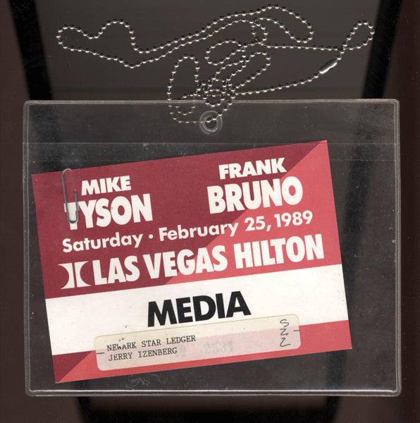 TYSON, MIKE -FRANK BRUNO PRESS CREDENTIAL (1989)