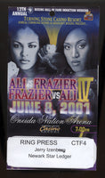 ALI, LAILA-JACQUI FRAZIER PRESS CREDENTIAL (2001)