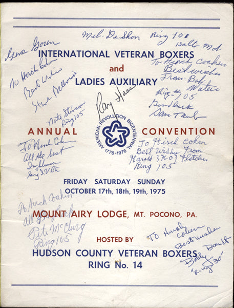 BELLOISE, STEVE SIGNED VETERANS BOXERS CONVENTION PROGRAM