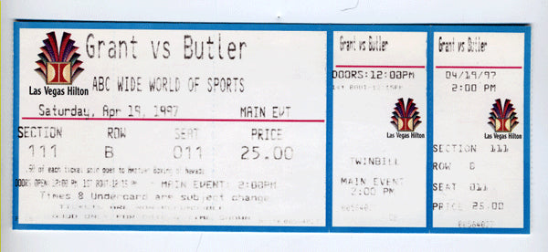 GRANT, MICHAEL-LIONEL BUTLER FULL TICKET (1997)