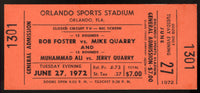 ALI, MUHAMMAD-JERRY QUARRY II FULL CLOSED CIRCUIT TICKET (1972)