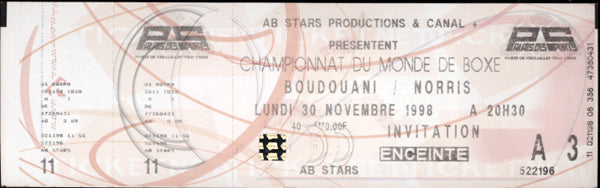 BOUDOUANI, LAURENT-TERRY NORRIS FULL TICKET (1998)