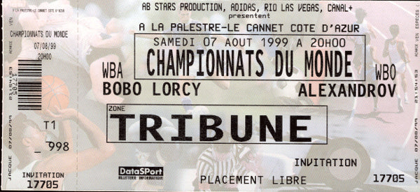 ZOFF, STEFANO-JULIEN LORCY FULL TICKET (1999)