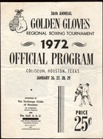 1972 South West Golden Gloves Tournament Program