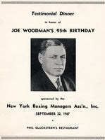 Woodman,Joe 95th Birthday Dinner Program  1967