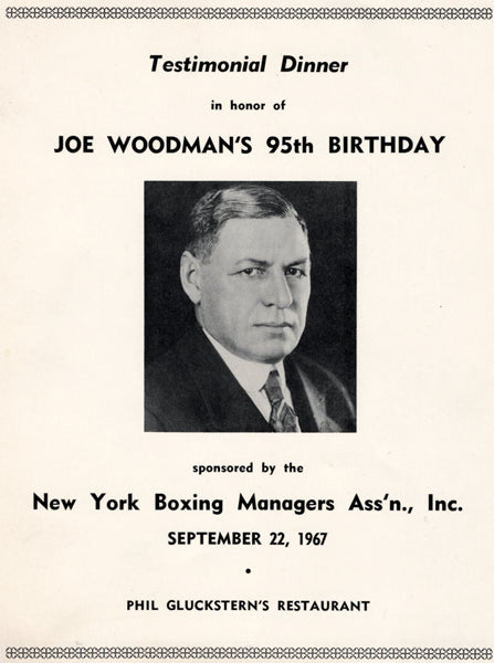 Woodman,Joe 95th Birthday Dinner Program  1967