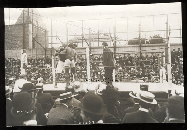 McVea,Sam Antique Photo Against Battling Johnson  1910
