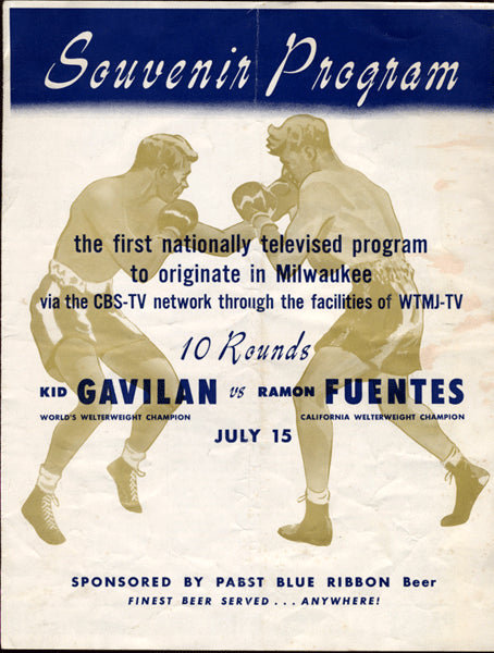Gavilan,Kid-Fuentes Official Program  1953
