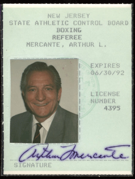 Mercante,Arthur Referee License (Signed)  1992