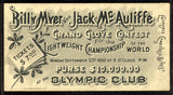 MCAULIFFE, JACK-BILLY MYER ON SITE FULL TICKET (1892-PSA/DNA VG-EX 4))