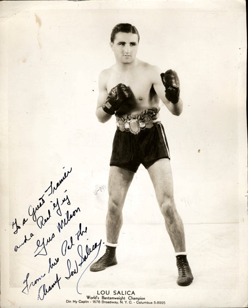 Salica,Lou Vintage Signed Photo as Champion
