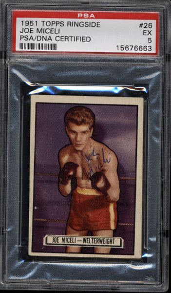 MICELI, JOE SIGNED 1951 TOPPS RINGSIDE CARD (PSA/DNA)