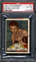 Cochrane,Freddie Signed 1951 Topps Ringside PSA