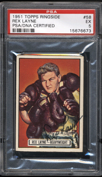 Layne,Rex Signed 1951 Topps Ringside PSA