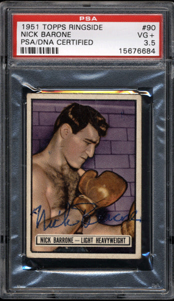 Barone,Nick Signed 1951 Topps Ringside PSA