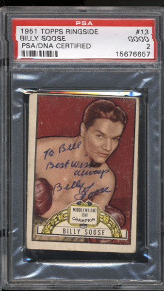 SOOSE, BILLY SIGNED TOPPS 1951 RINGSIDE CARD (PSA AUTHENTICATED)