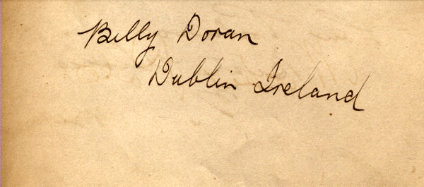 DORAN, BILLY INK SIGNATURE (1929)