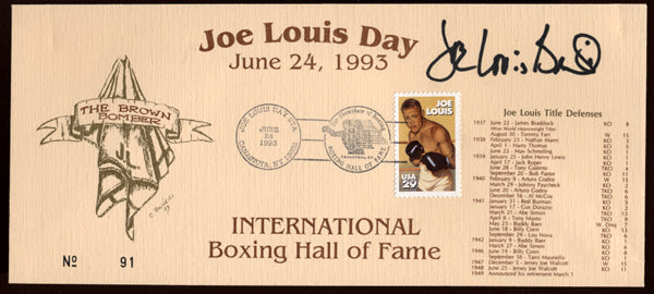 Louis,Joe 1993 Cache Signed by His Son