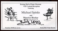 LEWIS, BUTCH SIGNED TICKET (1992)