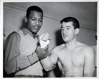 Robinson,Sugar Ray Wirephoto with Graziano 1950