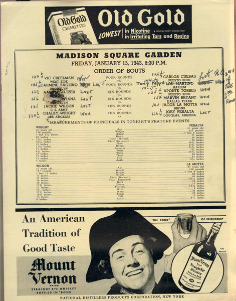 LaMotta,Jake-Wilson Official Program  1943