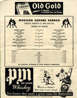 BIVINS, JIMMY-TAMI MAURIELLO & OMA-SCALONE OFFICIAL PROGRAM (1943)