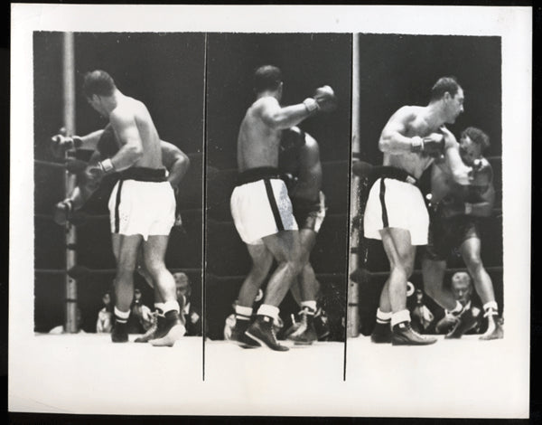 MARCIANO, ROCKY-ARCHIE MOORE ORIGINAL WIRE PHOTO (1955)