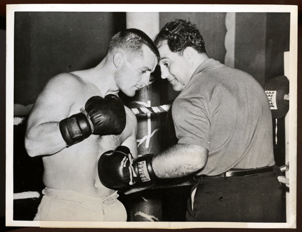 Marciano.Rocky Original Wirephoto with Billy Ryan 1960