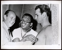 Robinson,Sugar Ray Wirephoto with Paul Pender  1960