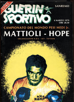 HOPE, MAURICE-ROCKY MATTIOLI OFFICIAL PROGRAM (1979)