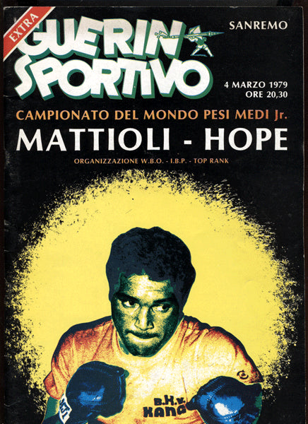 HOPE, MAURICE-ROCKY MATTIOLI OFFICIAL PROGRAM (1979)