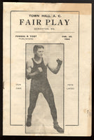 Vintage Boxing Program 1925