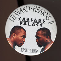 Leonard,Sugar Ray-Hearns II Pinback  1989