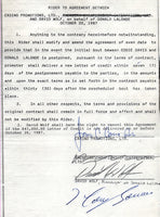 LaLonde,Donny Contract for Davis Bout 1987