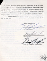 LaLonde,Donny Signed Contract  1988 to Fight Stewart