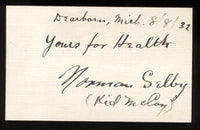 McCoy,Kid Ink Signature  1932