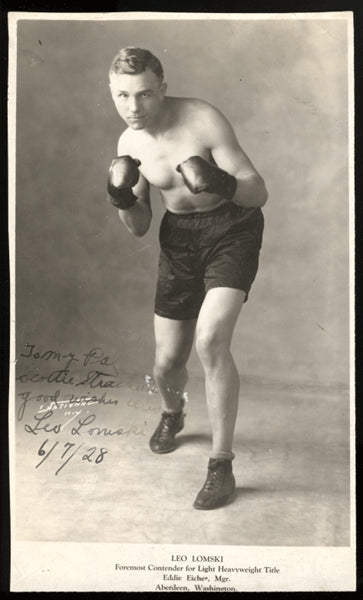 LOMSKI, LEO SIGNED PHOTO (1928)