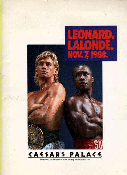 Leonard,Sugar Ray-Lalonde Press Kit  1988