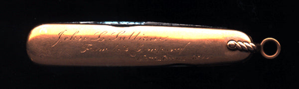 Sullivan, John L. Gold Pen Knife (1890)