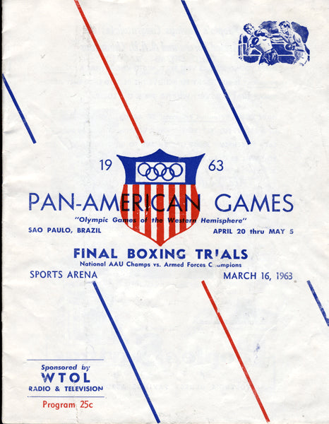 1963 Pan-Am Boxing Trials Program  (Daniels)