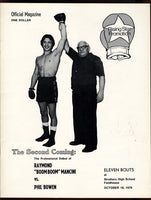 MANCINI, RAY "BOOM BOOM"-PHIL BOWEN OFFICIAL PROGRAM (MANCINI'S PRO DEBUT-1979)