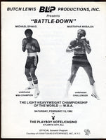 Spinks,Michael- Wassaja Official Program  1982