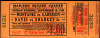 MONTANEZ, PEDRO-JIMMY GARRISON FULL UNUSED TICKET (1938)