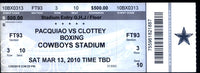 PACQUIAO, MANNY-JOSHUA CLOTTEY ON SITE FULL TICKET (2010)